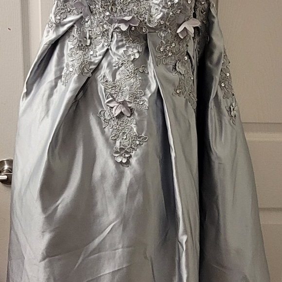 Silver ball gown size 20 Hebeos brand - Picture 5 of 7